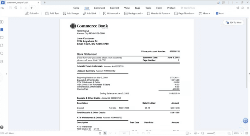What Is a Redacted Bank Statement